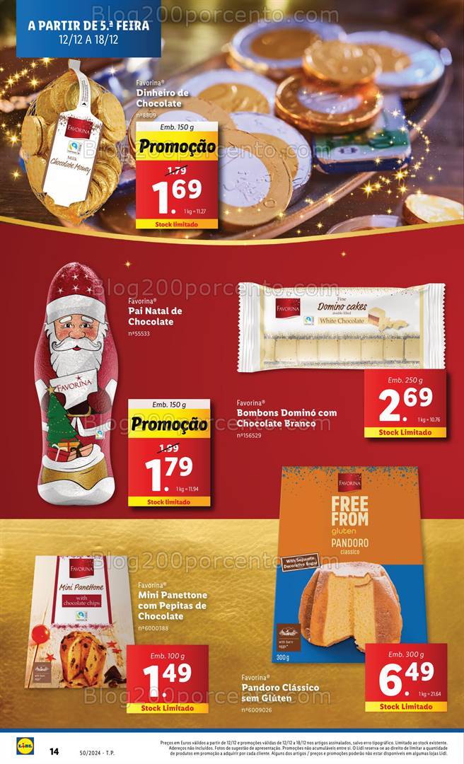 Antevisão Folheto LIDL Natal Promoções de 12 a 18 dezembro