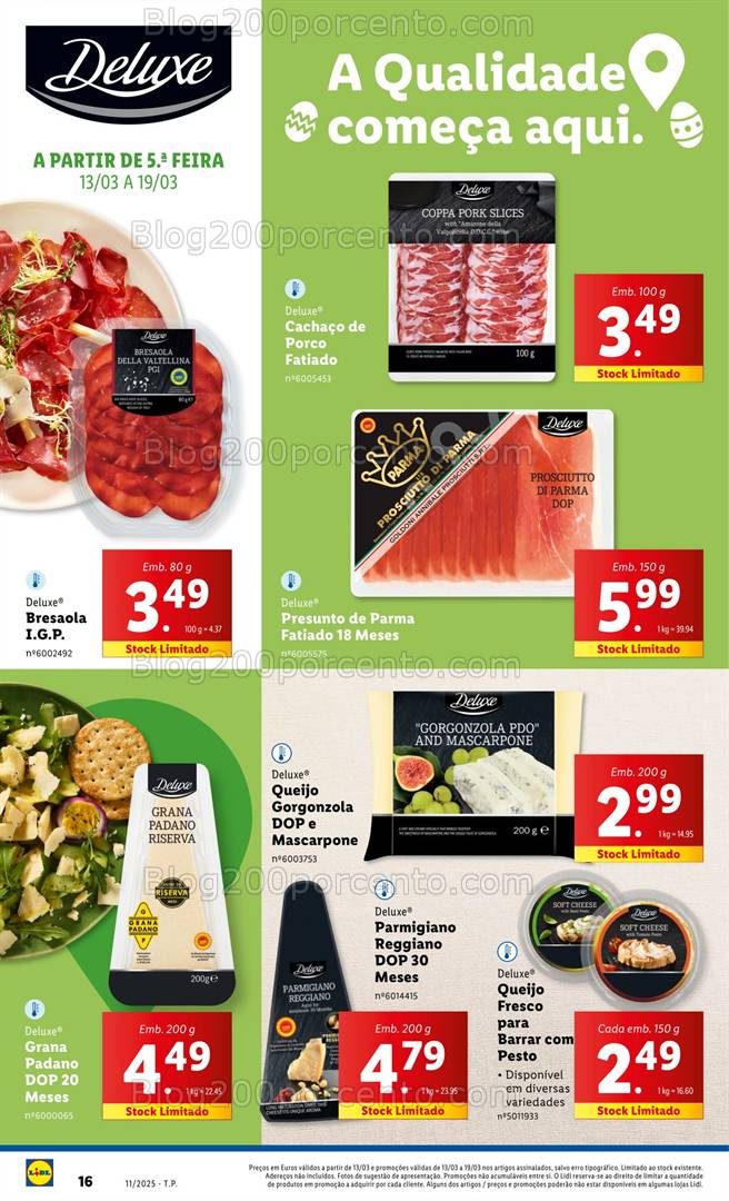 Antevisão Folheto LIDL Deluxe Promoções de 13 a 19 março