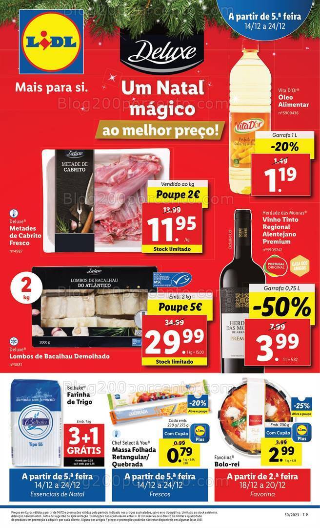 Antevisão Folheto LIDL Promoções de 14 a 24 dezembro
