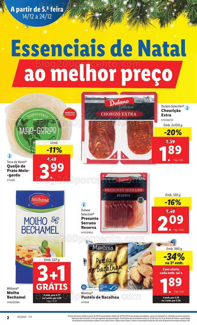 Antevisão Folheto LIDL Promoções de 14 a 24 dezembro