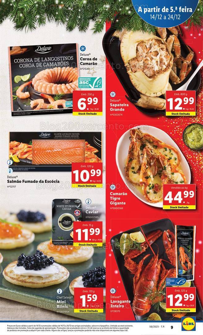 Antevisão Folheto LIDL Promoções de 14 a 24 dezembro