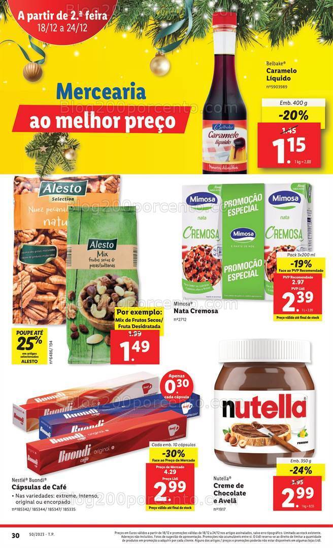 Antevisão Folheto LIDL Promoções Fim de Semana - 16 e 17 dezembro