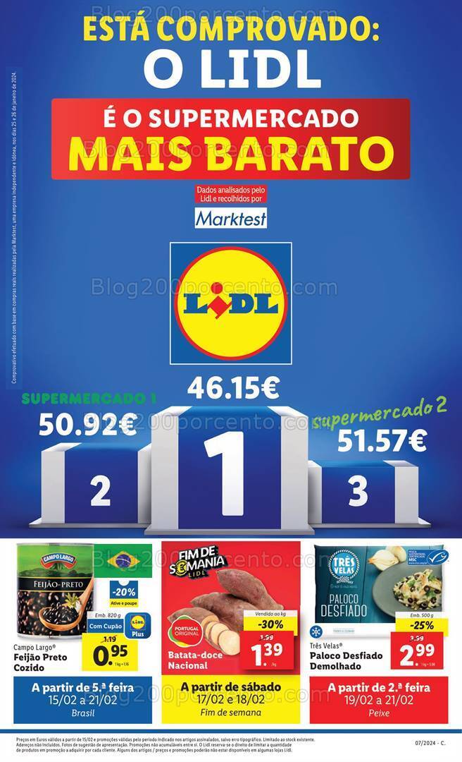 Antevisão Folheto LIDL Promoções de 15 a 21 fevereiro
