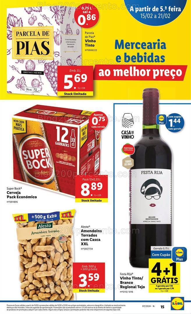 Antevisão Folheto LIDL Promoções de 15 a 21 fevereiro