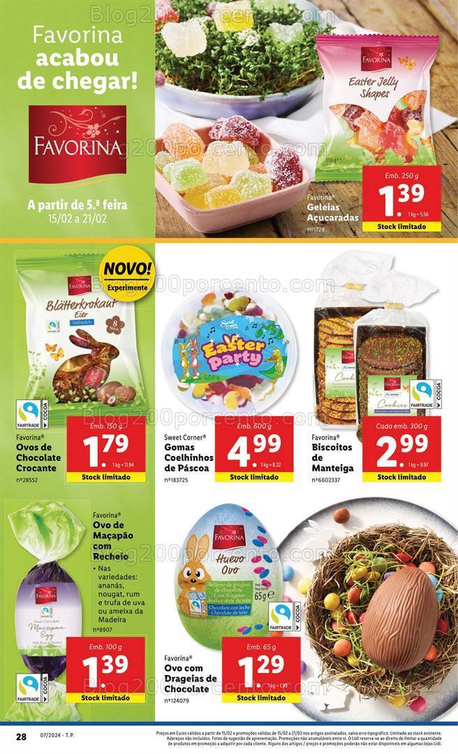 Antevisão Folheto LIDL Páscoa Promoções de 15 a 21 fevereiro