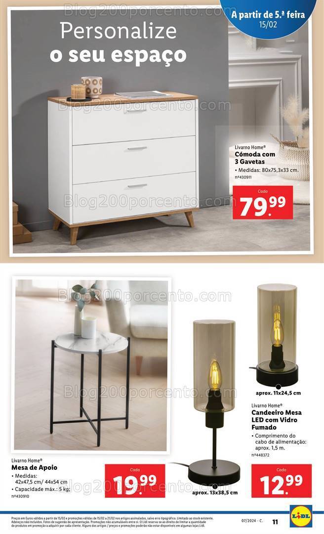 Antevisão Folheto LIDL Bazar Promoções de 15 a 21 fevereiro
