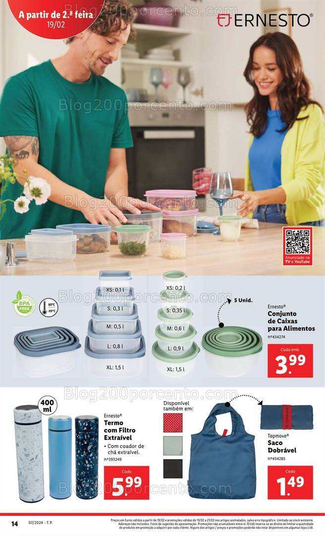 Antevisão Folheto LIDL Bazar Promoções de 15 a 21 fevereiro