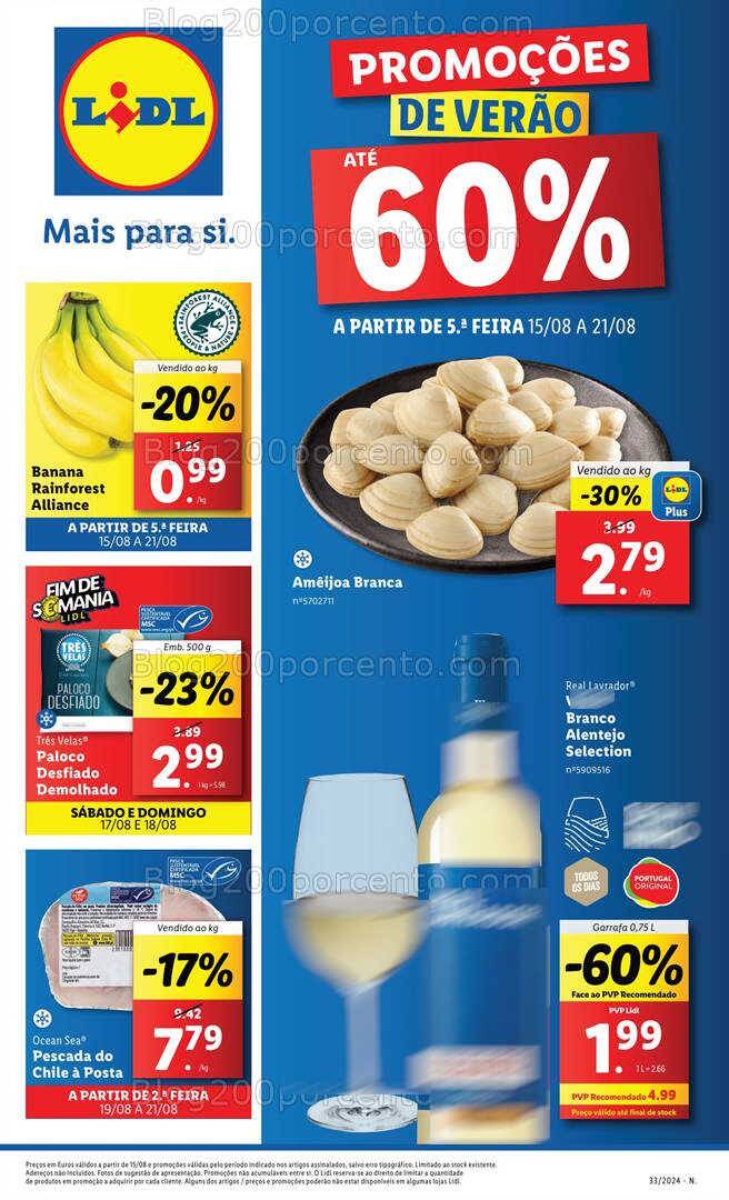 Antevisão Folheto LIDL Promoções de 15 a 21 agosto