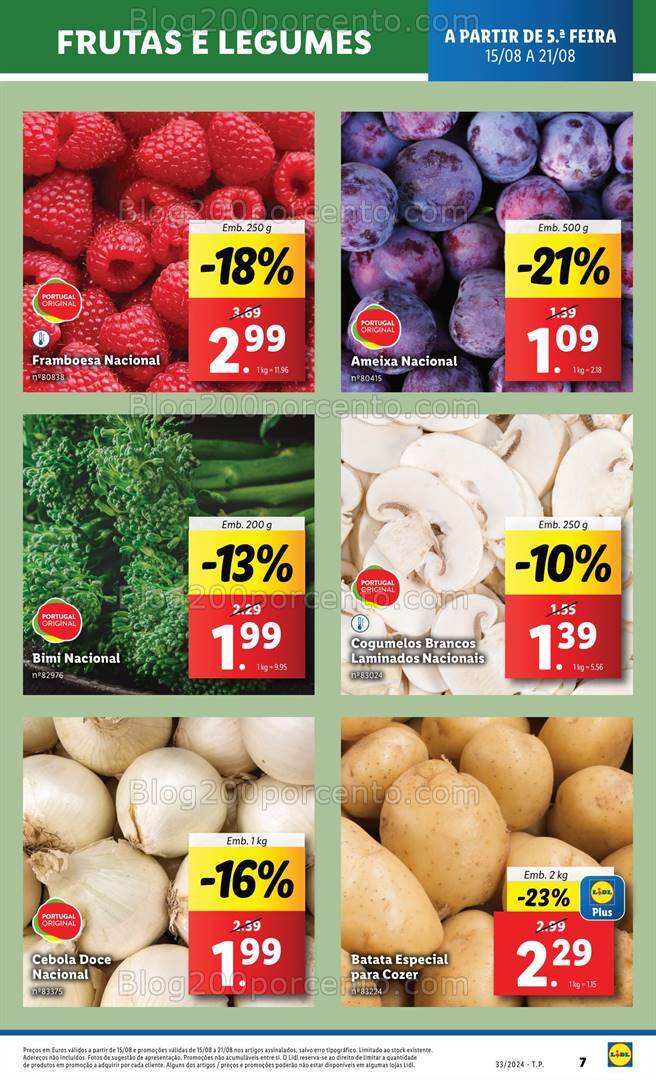 Antevisão Folheto LIDL Promoções de 15 a 21 agosto