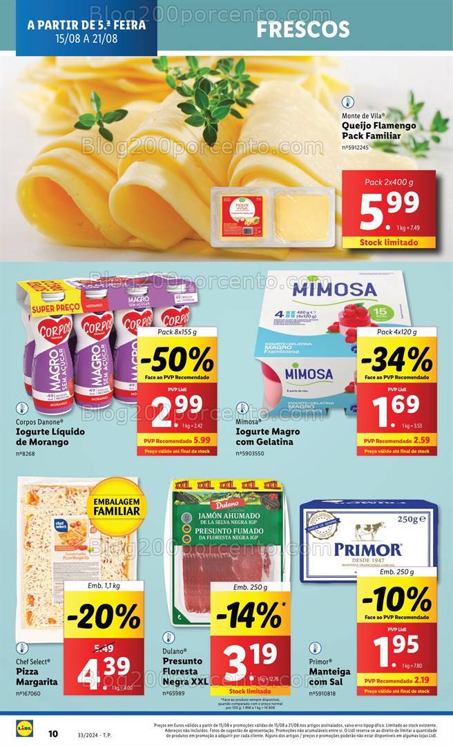Antevisão Folheto LIDL Promoções de 15 a 21 agosto
