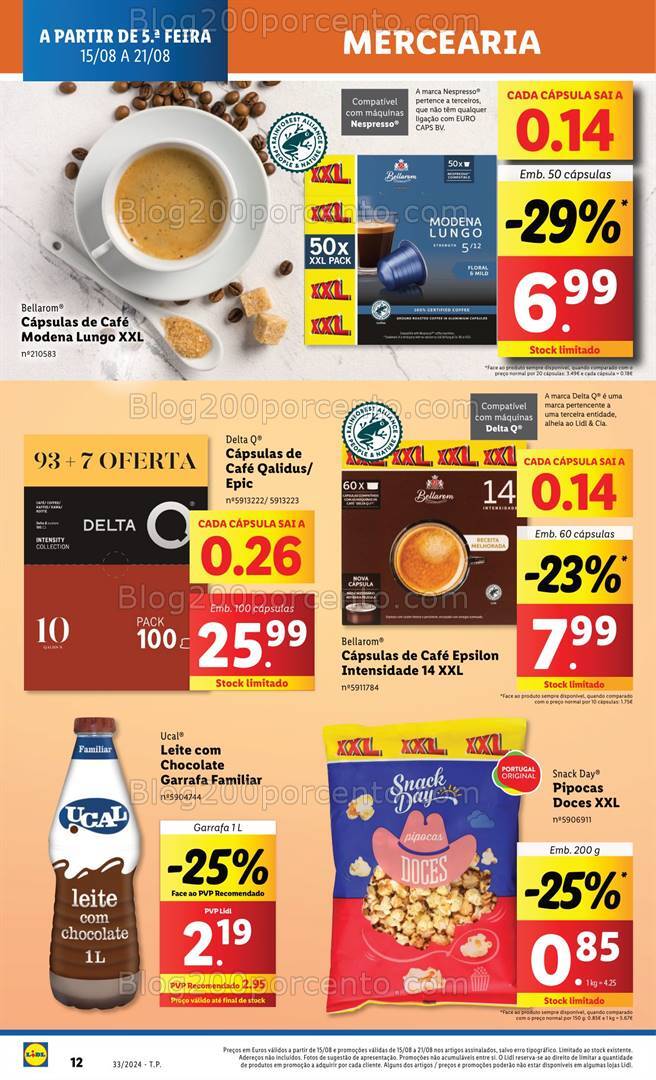 Antevisão Folheto LIDL Promoções de 15 a 21 agosto