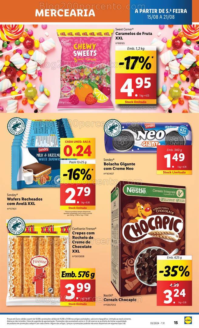 Antevisão Folheto LIDL Promoções de 15 a 21 agosto