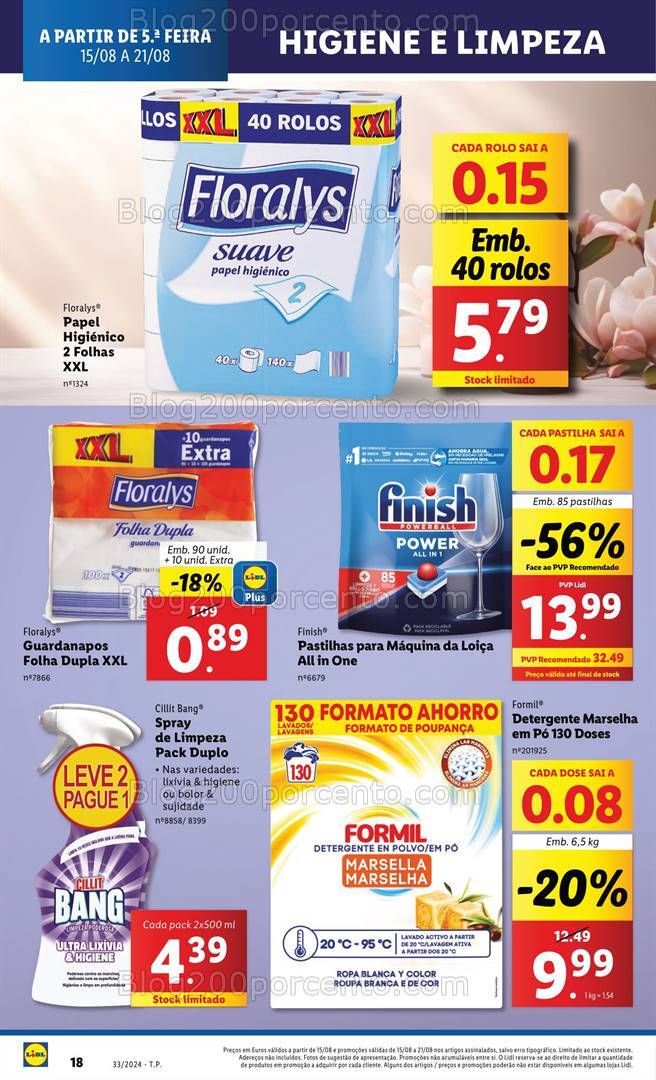 Antevisão Folheto LIDL Promoções de 15 a 21 agosto