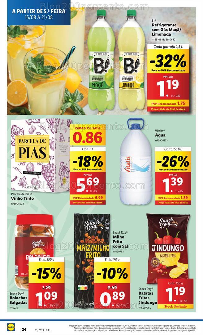 Antevisão Folheto LIDL Promoções de 15 a 21 agosto