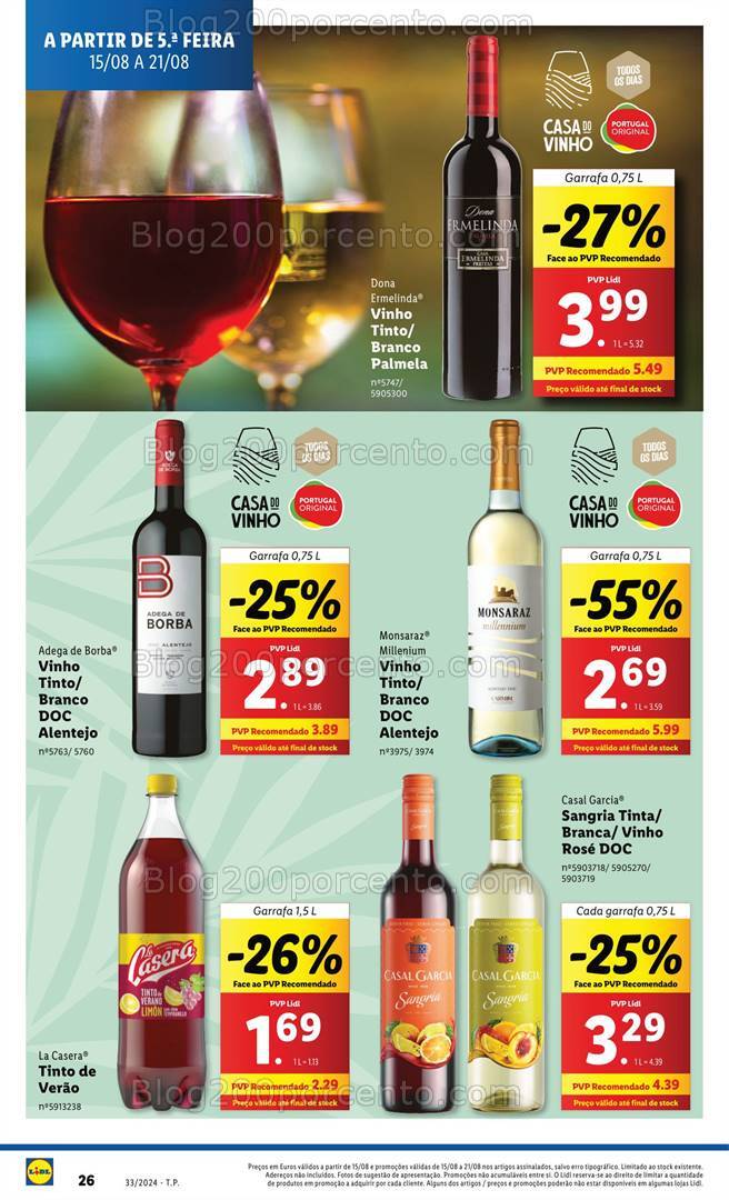 Antevisão Folheto LIDL Promoções de 15 a 21 agosto