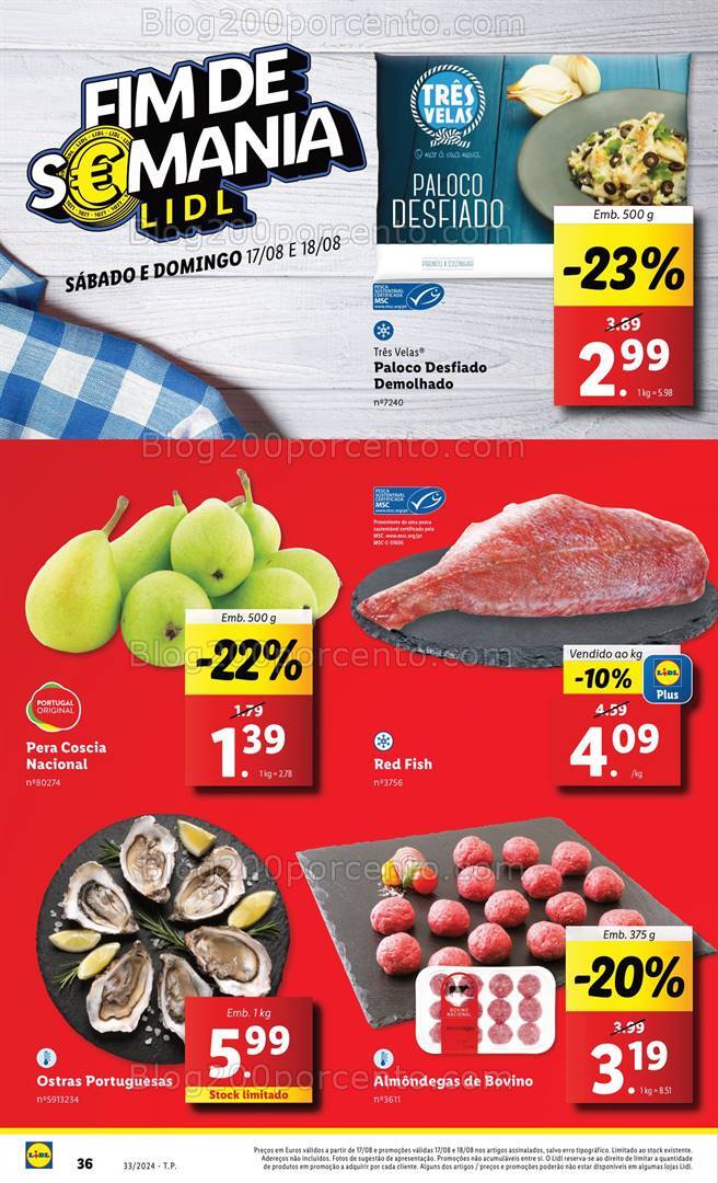 Antevisão Folheto LIDL Promoções Fim de Semana - 17 e 18 agosto