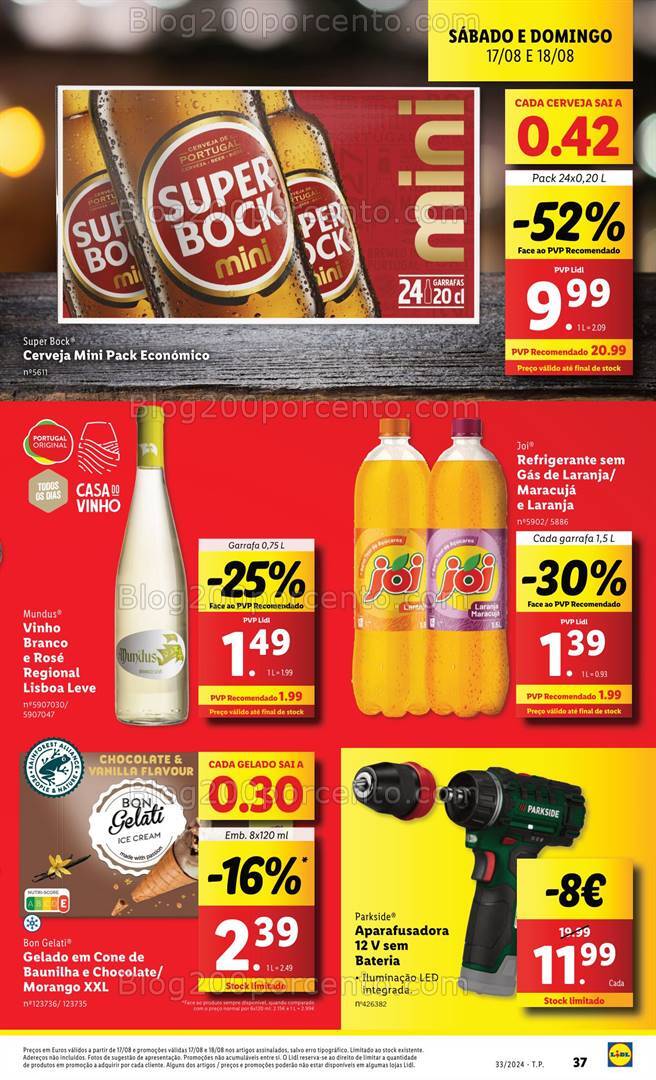 Antevisão Folheto LIDL Promoções Fim de Semana - 17 e 18 agosto