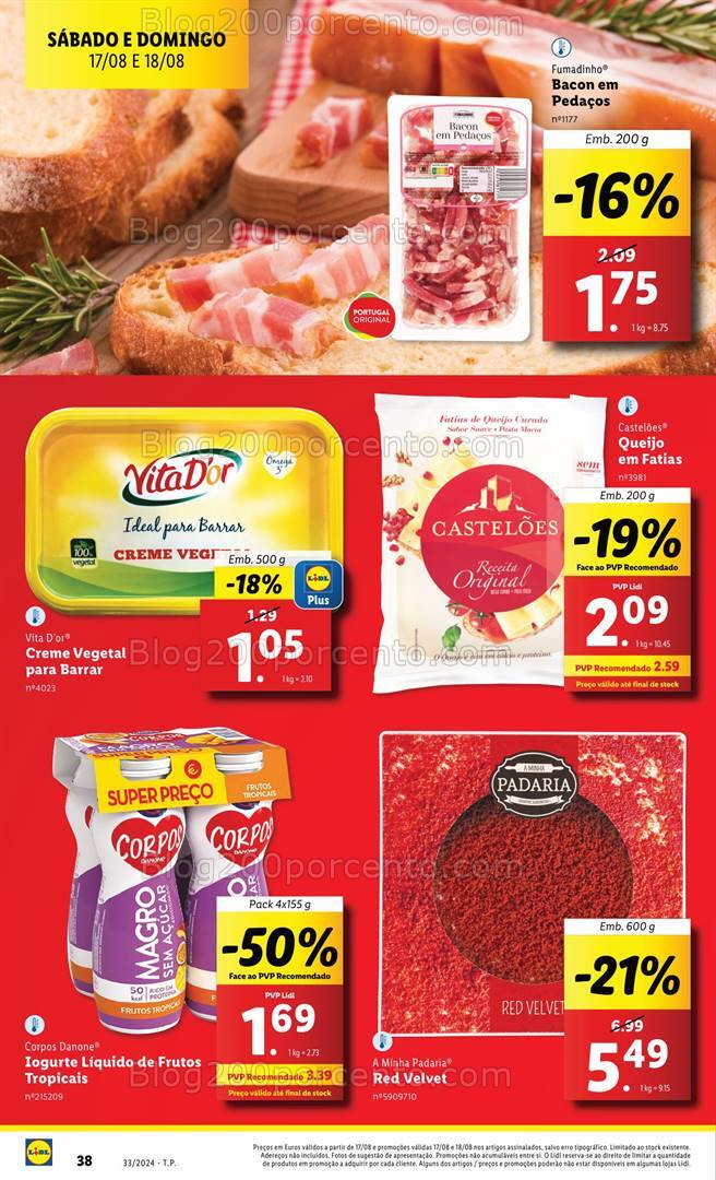 Antevisão Folheto LIDL Promoções Fim de Semana - 17 e 18 agosto