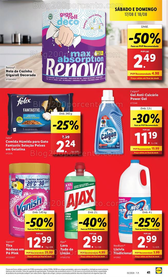 Antevisão Folheto LIDL Promoções Fim de Semana - 17 e 18 agosto