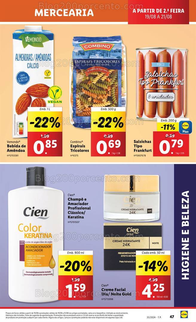 Antevisão Folheto LIDL Promoções de 15 a 21 agosto