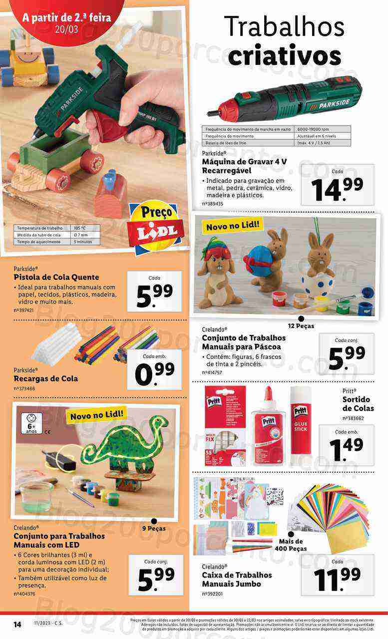 Antevisão Folheto LIDL Promoções de 16 a 22 março