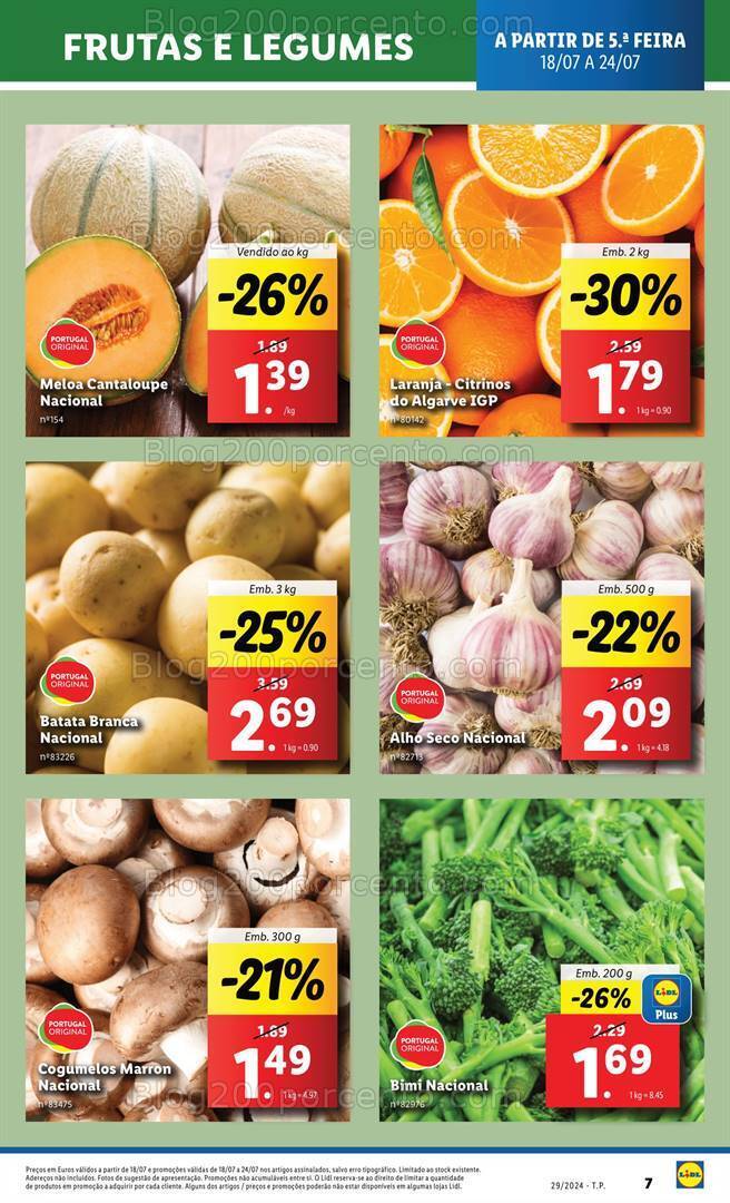 Antevisão Folheto LIDL Promoções de 18 a 24 julho