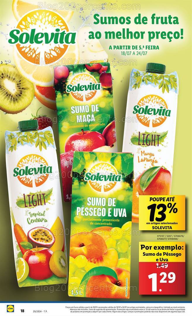 Antevisão Folheto LIDL Promoções de 18 a 24 julho