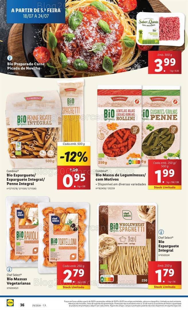 Antevisão Folheto LIDL Especial Bio Promoções de 18 a 24 julho