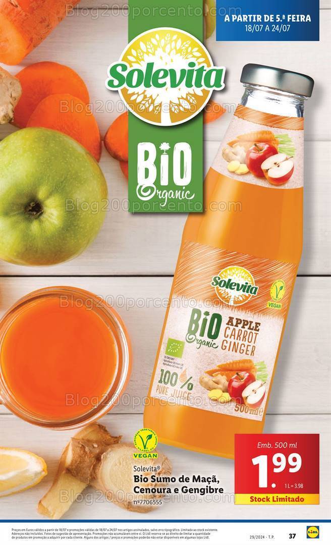 Antevisão Folheto LIDL Especial Bio Promoções de 18 a 24 julho