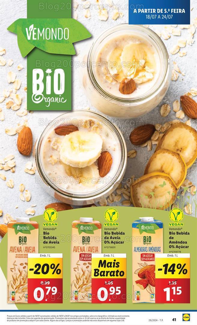 Antevisão Folheto LIDL Especial Bio Promoções de 18 a 24 julho