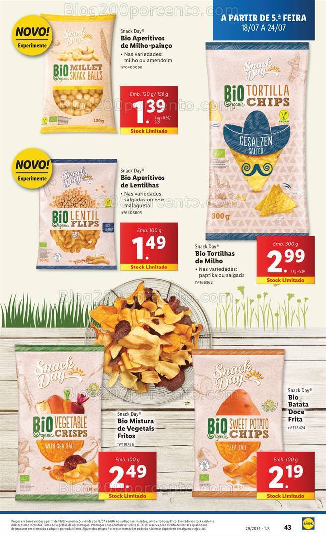 Antevisão Folheto LIDL Especial Bio Promoções de 18 a 24 julho