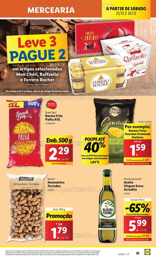 Antevisão Folheto LIDL Supermercado Promoções de 21 a 24 dezembro