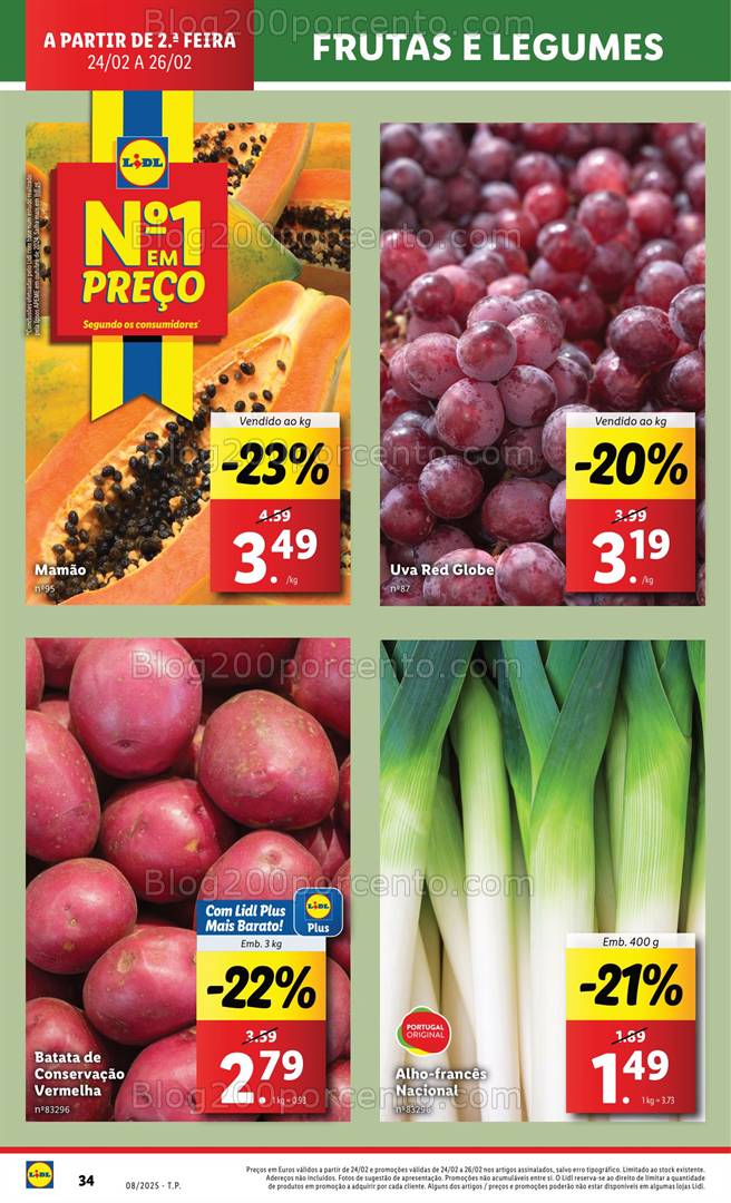 Antevisão Folheto LIDL Supermercado Promoções de 24 a 26 fevereiro