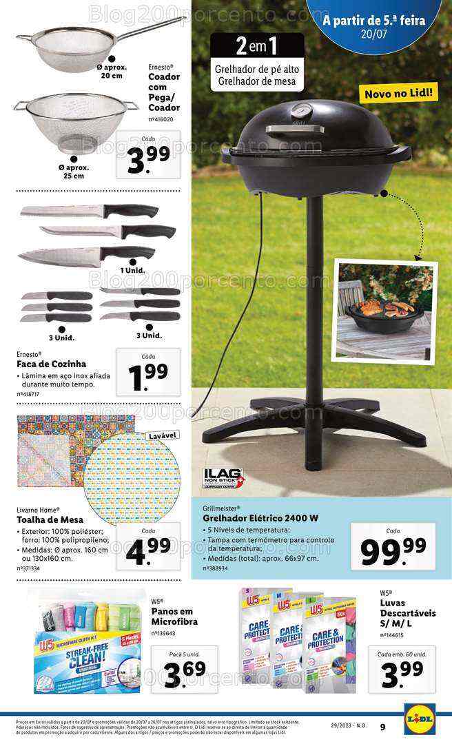 Antevisão Folheto LIDL Bazar Promoções de 20 a 26 julho
