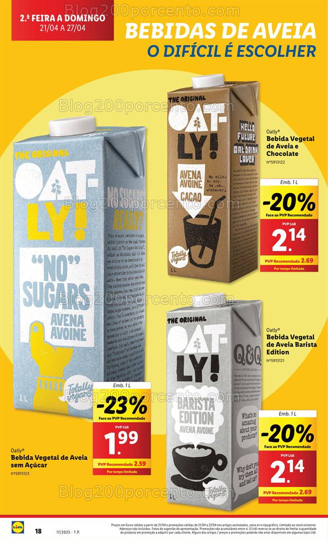 Antevisão Folheto LIDL Alimentação Alternativa Promoções de 21 a 27 abril