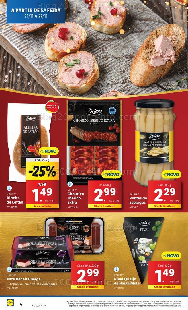 Antevisão Folheto LIDL Natal Promoções de 21 a 27 novembro