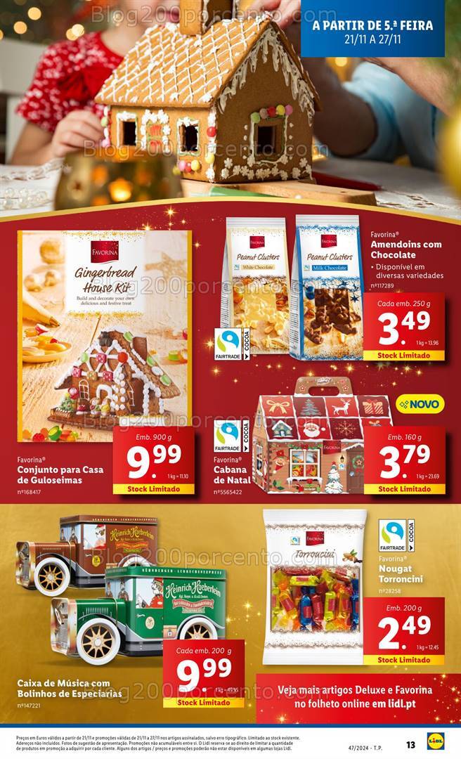 Antevisão Folheto LIDL Natal Promoções de 21 a 27 novembro