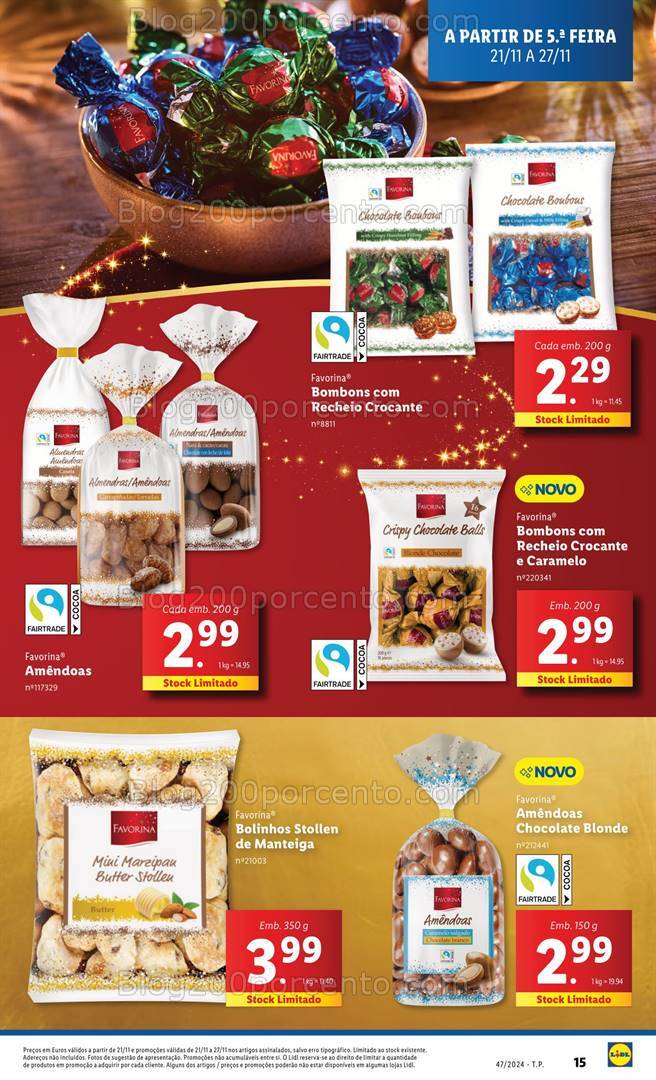 Antevisão Folheto LIDL Natal Promoções de 21 a 27 novembro
