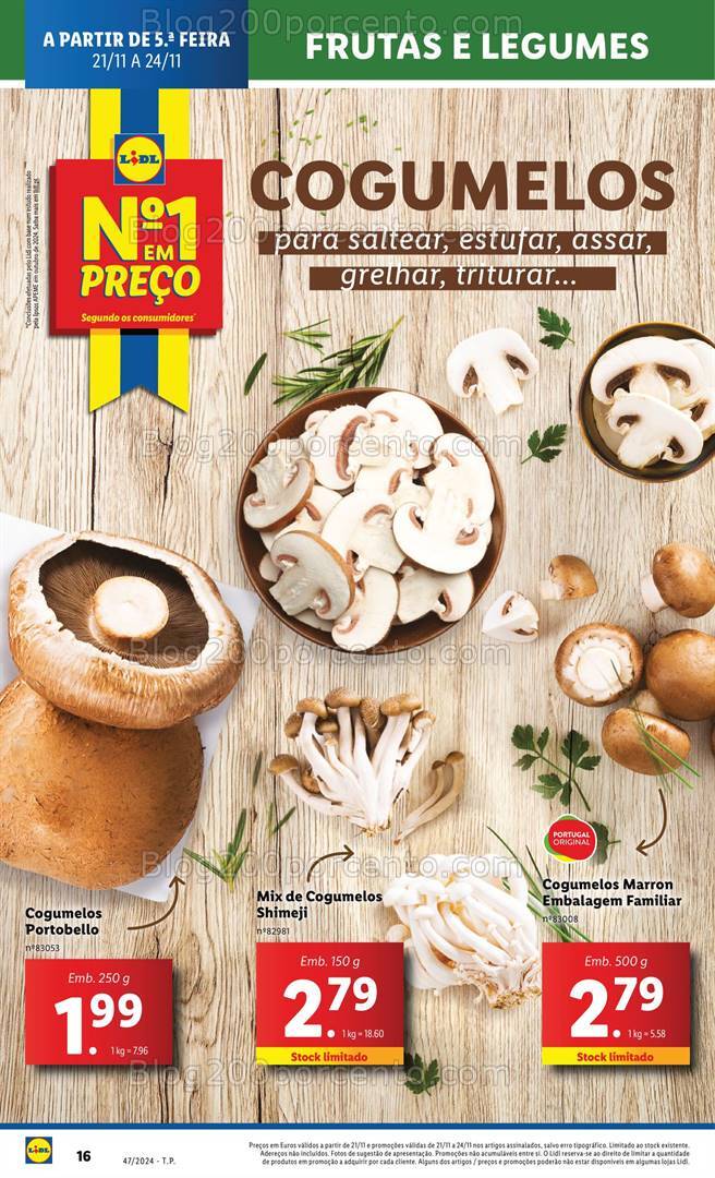 Antevisão Folheto LIDL Promoções de 21 a 27 novembro