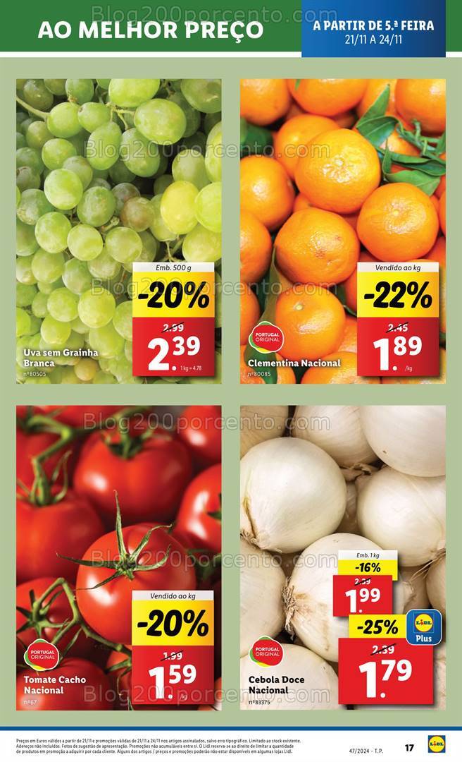 Antevisão Folheto LIDL Promoções de 21 a 27 novembro