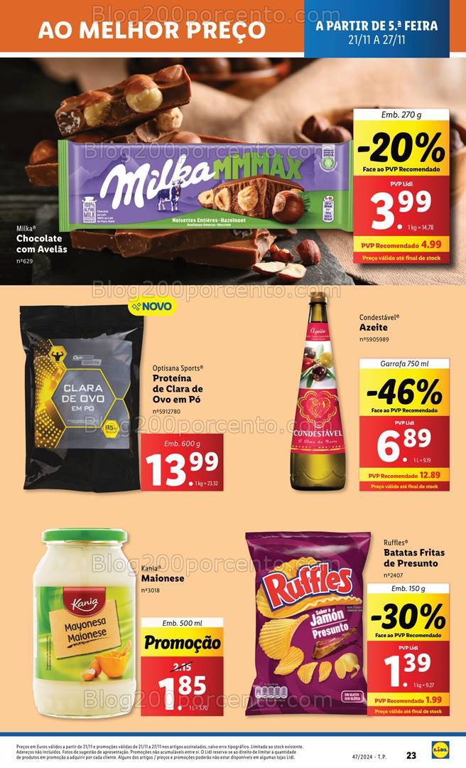 Antevisão Folheto LIDL Promoções de 21 a 27 novembro