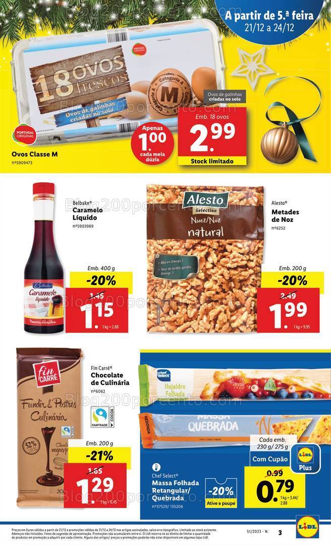 Antevisão Folheto LIDL Essenciais de Natal Promoções de 21 a 24 dezembro