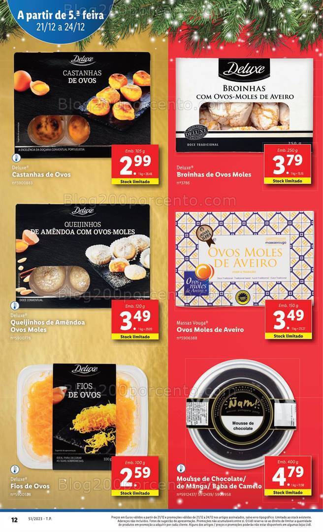 Antevisão Folheto LIDL Essenciais de Natal Promoções de 21 a 24 dezembro