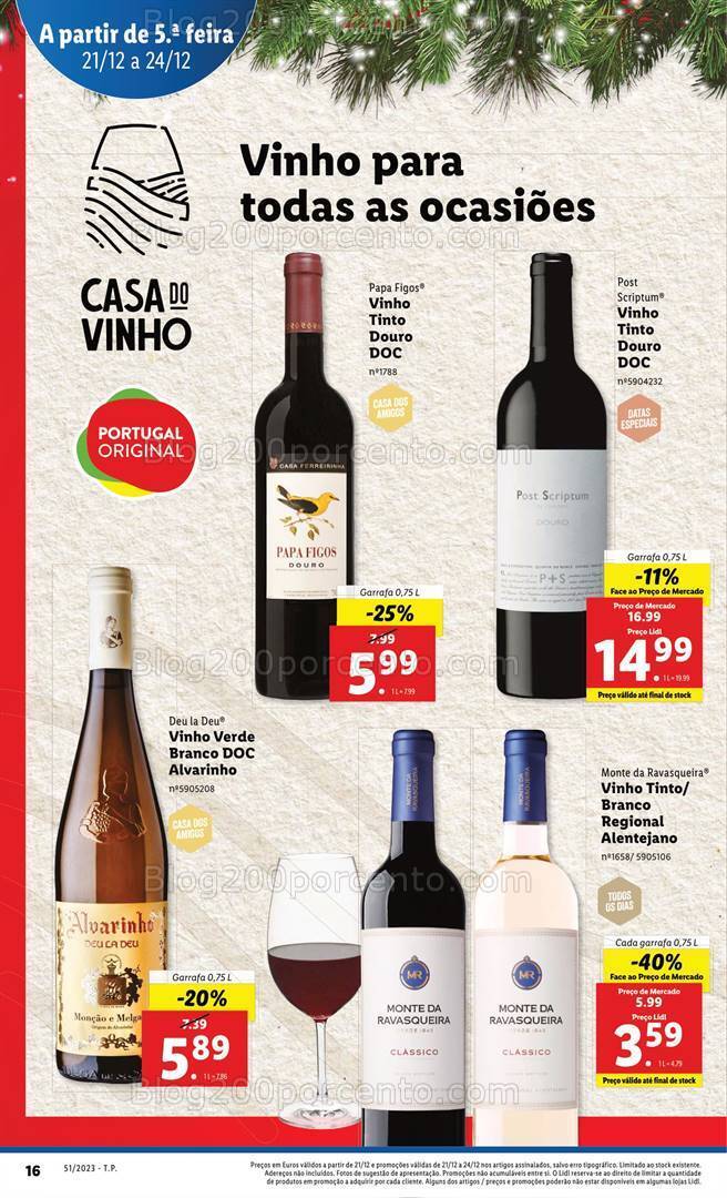 Antevisão Folheto LIDL Promoções de 21 a 24 dezembro