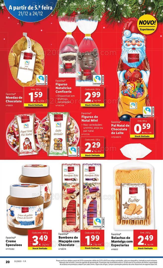 Antevisão Folheto LIDL Essenciais de Natal Promoções de 21 a 24 dezembro