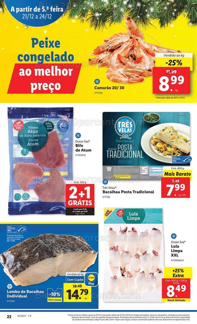 Antevisão Folheto LIDL Essenciais de Natal Promoções de 21 a 24 dezembro