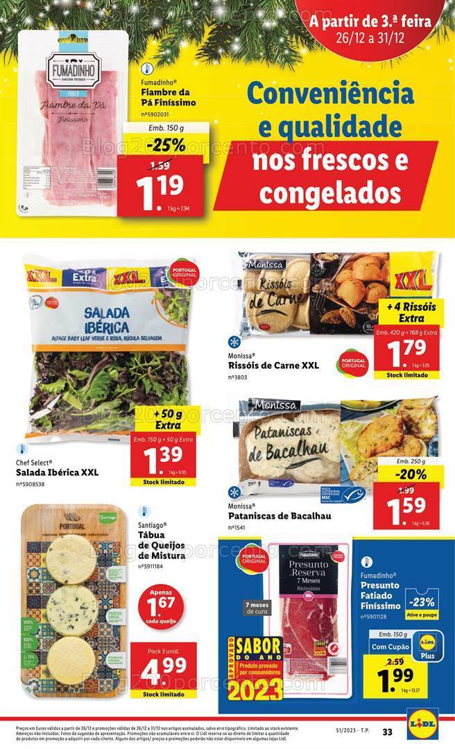 Antevisão Folheto LIDL Essenciais de Natal Promoções de 21 a 24 dezembro