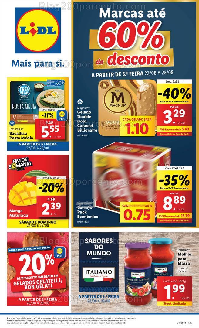 Antevisão Folheto LIDL Promoções de 22 a 28 agosto