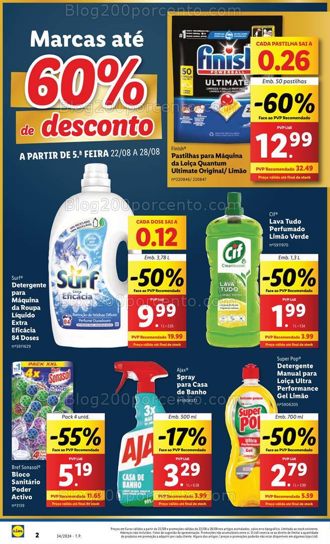 Antevisão Folheto LIDL Promoções de 22 a 28 agosto