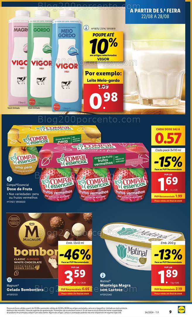 Antevisão Folheto LIDL Promoções de 22 a 28 agosto